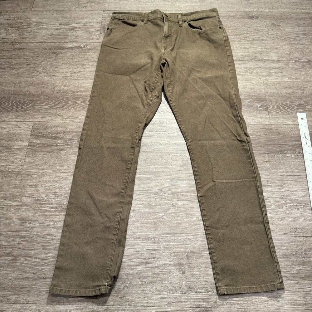 Proof Jeans Mens 33 Brown Cotton Rover Straight Canvas Huckberry 33x31‎